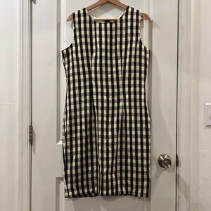 Retro/Vintage Checkered Sleeveless Dress M